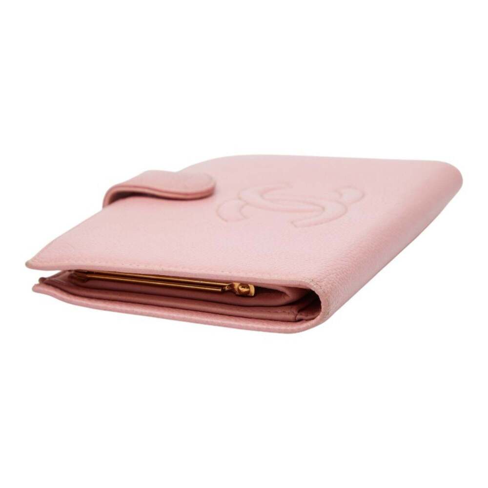 CHANEL Pink Caviar Leather Logo Wallet - Picture 5 of 13